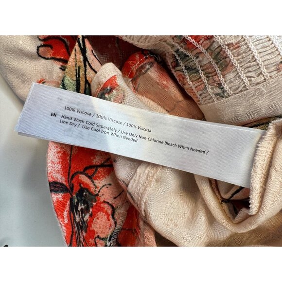 B O G Collective Bohemian Tank Size Medium Rayon Smocked Back NWT Band of Gypsie - Picture 8 of 14